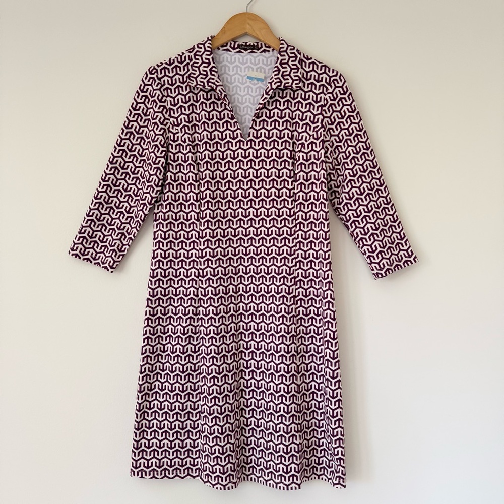J. McLaughlin Levia Catalina Cloth Geometric Print Sheath Dress Size M, NWT